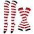 preiswerte Karnevalskostüme-2-teiliges Set mit gestreiften Overknee-Socken und warmen Handschuhen mit langem Arm, Weihnachtssocken für Damen, Y2K-Retro-Weihnachtsaccessoires, Mardi Gras