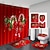 abordables Baño de Navidad-Cortina de ducha de Feliz Navidad con 12 ganchos de plástico, cortinas de tela de poliéster con diseño de árbol de Navidad, alfombra de baño antideslizante, alfombrilla en forma de U para inodoro, almohadilla para tapa de inodoro, Navidad