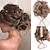 baratos Puxos-Apliques de coque bagunçado, extensões de cabelo sintético ondulado e encaracolado para mulheres, clipe de garra em coque updo despenteado, extensões de cabelo bagunçadas