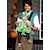billige Film- og TV-kostymer-Rapunzel Prins Flynn Rider Eugene Fitzherbert Drakter Herre Film-Cosplay Grønn Halloween Karneval Trøye Bukser Veske
