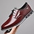 cheap Men&#039;s Oxfords-Men&#039;s Oxfords Derby Shoes Retro Walking Casual Christmas Xmas Daily Leather Comfortable Booties / Ankle Boots Loafer Black White Burgundy Spring Fall