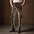 cheap Men&#039;s Printed Dress Pants-Skeleton Punk Abstract Men&#039;s 3D Print Pants Trousers Outdoor Street Wear to work Halloween Polyester Black White Khaki S M L High Elasticity Pants