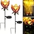 voordelige Pathway Lights &amp; Lanterns-buiten zonne-energie bloemvorm tuinverlichting metaal ijzer uitgeholde projector tuinlamp voor huis tuin vakantie decoratie verlichting 1x 2x