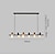abordables Luces colgantes-Diseño de línea de luz colgante LED 100/120 cm metal estilo artístico lámpara moderna moderno simple nórdico minimalista luz restaurante de lujo mesa de bar larga comedor 110-120v 220-240v