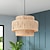billiga Plafonder-takhängande lampa av hamprep, handvävd skärm, rottingflätning, handvävd hänglampa för vardagsrum, sovrum, matsal, kök 110-240v