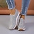 ieftine Adidași de Damă-Pentru femei Adidași Bling Bling Pantofi Mărime Plus Size Adidași cu platformă În aer liber Zilnic Vară Sclipici Strălucitor Toc Drept Vârf rotund Modă Sportiv Casual Plimbare PU Dantelat Argintiu