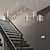 baratos Lustres Exclusivos-lustre led cristal maple leaf design 4/5/6/12-luz regulável luzes de montagem embutida escada em espiral lustre longo villa luz da escada lustre duplex 110-240v