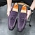 cheap Men&#039;s Slip-ons &amp; Loafers-Men&#039;s Loafers &amp; Slip-Ons Suede Shoes Tassel Loafers Leather Loafers Walking Business Casual Office &amp; Career Party &amp; Evening Plush Warm Loafer Blue Purple Spring Fall
