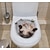 economico Adesivi murali decorativi-parete murale 3d di arte della parete gatto poster da parete adesivi toilette 3d autoadesivi della parete del gatto gatto decalcomanie adesivi gatto gatto toilette ragazze camera da letto wc decor gatto decalcomanie della parete notebook poster