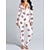 voordelige Nachtkleding-dames onesie hart luipaard casual comfort zacht thuis bed ademend v draad lange mouw herfst winter thuis outfits