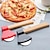 preiswerte Küchenutensilien &amp; Gadgets-Axt-Pizzaschneider mit Bambusgriffen und scharfen, rotierenden Klingen. Pizzaschneiderrad für Pizza, Brot, Kuchen