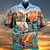 billiga lägerskjortor för män-Herr Skjorta Hawaii skjorta Häst Grafiska tryck Nedvikt Vit Rubinrött Blå Purpur Brun Ledigt Hawaiisk Kortärmad Mönster Button-Down Kläder Tropisk Mode Hawaiisk Mjukt