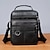 cheap Men&#039;s Bags-Men&#039;s Crossbody Bag Shoulder Bag Satchel Leather Outdoor Daily Holiday Zipper Large Capacity Waterproof Lightweight Solid Color Black