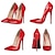 billige Bryllupsfest-sko og tasker sæt til aftenfest valentinsdag bryllup damehæle pumps brude brudepige sko stiletter spids tå pu læder mode elegant sexet rød sort