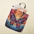 olcso Grafikus nyomtatott táskák-női válltáska vászon táska színes pillangó üveg olajfestmény stílusú poliészter kültéri vásárlás napi nyomat nagy kapacitású összecsukható könnyű zöld