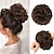 tanie Koki-Niechlujny kok scrunchies dla kobiet dziewczęta kręcone faliste przedłużanie włosów włókno syntetyczne potargane updo treski do codziennego użytku