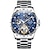 זול שעונים מכאניים-OLEVS גברים שעון מכני פאר צג גדול אופנתי עסקים שלד טורבילון תצוגת שלב הירח זורח סגסוגת עור שעון