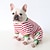economico Vestiti per cani-petstyle fadou pigiama natalizio a righe vestiti a quattro zampe autunno e inverno cane paffuto yingdou