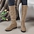 Χαμηλού Κόστους Γυναικείες Μπότες-Γυναικεία Μπότες Μπότες κάλτσες Μεγάλα Μεγέθη Χειμωνιάτικες μπότες ΕΞΩΤΕΡΙΚΟΥ ΧΩΡΟΥ Καθημερινά Συμπαγές Χρώμα Μπότες Μέχρι το Γόνατο Χειμώνας Επίπεδο Τακούνι Κλασσικό Μινιμαλισμός Φο Σουέτ