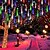 preiswerte Stecker Lichterketten-led fallende regen lichter 11,8 zoll 8 röhren 144 led regentropfen lichter im freien eiszapfen schnee meteor dusche lichter für weihnachten hochzeit urlaub gartendekoration