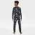 abordables Pyjama 3D Garçon-Ensemble pyjama géométrique 3D pour garçons, manches longues, impression 3D, automne hiver, actif, cool, quotidien, polyester, enfants de 3 à 12 ans, col rond, maison, causal, intérieur, coupe