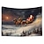 abordables tapiz navideño colgando-Decoraciones navideñas, trineo de renos de Papá Noel, tapiz colgante, arte de pared, tapiz grande de Navidad, decoración mural, fotografía, telón de fondo, manta, cortina, decoración del hogar,