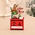 お買い得  事務用品-1pc クリスマスカウントダウンカレンダー木製塗装サンタカレンダークリスマス装飾アドベントカレンダーパーティーテーブル装飾