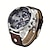 abordables Relojes de Cuarzo-Reloj para hombre, moda informal, esfera grande, cinturón de zona horaria dual, reloj de pulsera para hombre
