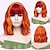 cheap Synthetic Trendy Wigs-Highlight Short Curly Wavy Bob Wig Synthetic Wig With Bangs Anime Cosplay Wig For Halloween Cosplay Party Christmas Party Wigs