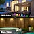 olcso Pathway Lights &amp; Lanterns-Shustar-led napelemes fali lámpák RGB vízálló kültéri napelemes fedélzet lámpák lépcsők medence kerítések lépcsőkorlátok terasz kerti díszlámpák
