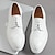 cheap Men&#039;s Oxfords-Men&#039;s Oxfords Derby Shoes Brogue Dress Shoes Business British Wedding Daily PU Comfortable Lace-up White Spring Fall