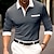 voordelige klassieke polo-Voor heren Polo&#039;s met knopen POLO Shirt Casual Sport Revers Lange mouw Modieus Basic Kleurenblok nappi Lente &amp; Herfst Normale pasvorm bordeaux Wit blauw Donkergrijs Polo&#039;s met knopen