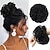 baratos Puxos-Elásticos de coque bagunçado para mulheres, meninas, extensões de cabelo encaracolado e ondulado, fibra sintética, peças de cabelo despenteadas para uso diário