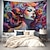 זול שטיחי אמנות-גרפיטי אישה תלוי שטיח קיר אמנות שטיח קיר גדול תפאורה צילום רקע שמיכה וילון בית חדר שינה קישוט סלון