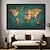 abordables impressions de carte du monde-carte du monde imprime mur art moderne photo décor à la maison tenture murale cadeau roulé toile sans cadre non étiré