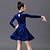 preiswerte Kleidung für lateinamerikanische Tänze-Latein-Tanz Tanzkleidung für Kinder Kleid Plissee Pure Farbe Farbaufsatz Mädchen Leistung Ausbildung Langarm Polyester velvet