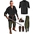 abordables Costumes vintage et anciens-Rétro Vintage Epoque Médiévale Renaissance Pantalon Tenue Ceinture de Tour de Taille Chemise Protège-bras Pirate Viking Ranger Homme Halloween Carnaval Utilisation Mascarade Chemise