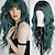cheap Synthetic Trendy Wigs-KOME Green Wigs with Bangs,Green Wig for Women Highlight Long Wavy Wig for Women,Long Curly Wigs Synthetic Hair Wig for Party Cosplay Daily Use Christmas Party Wigs