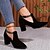 cheap Women&#039;s Heels-Women&#039;s Heels Pumps Plus Size Heel Boots Wedding Party Daily Buckle Block Heel Chunky Heel Pointed Toe Elegant Vintage Fashion Faux Suede Loafer Black Red Blue