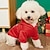 זול בגדים לכלבים-חגיגי חגיגי סנטה קלאוס דפוס שמלת כלבלב חצאית חצאית קפוצ&#039;ון חורף לחיות מחמד - שמור על חיית המחמד שלך נעימה ומסוגננת!
