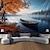 cheap Landscape Tapestry-Landscape Lake Wooden Boat Hanging Tapestry Wall Art Large Tapestry Mural Decor Photograph Backdrop Blanket Curtain Home Bedroom Living Room Decoration