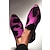 billiga Lätta damskor-Dam Loafers Loafer Mules Dagligen Färgblock Blockera hälen Rundtå Vintage Ledigt Promenad Imitationspäls Loafers Vit Grön Ros rosa