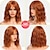 お買い得  トレンドの合成ウィッグ-女性用赤褐色のボブウィッグ、日常使用の前髪付き合成波状巻き毛ウィッグ、クリスマスパーティーウィッグ