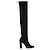 Χαμηλού Κόστους Γυναικείες Μπότες-Γυναικεία Μπότες Μπότες πουλόβερ Μεγάλα Μεγέθη Μπότες με τακούνι Πάρτι ΕΞΩΤΕΡΙΚΟΥ ΧΩΡΟΥ Δουλειά Συμπαγές Χρώμα Μπότες Πάνω από το Γόνατο Μπότες μηρών Χειμώνας Φερμουάρ Κοντόχοντρο Τακούνι Μυτερή Μύτη