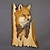 billige trævægskilte-1 stk dyreudskæring håndværk væghængende skulptur, træ vaskebjørn hjort håndmalet dekoration, til hjemmet i stuen