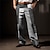 お買い得  メンズ3Dプリントドレスパンツ-チェック ジオメトリ ビジネス 男性用 3Dプリント パンツ アウトドア ストリート 仕事に着る ポリエステル ブルー パープル オレンジ S M L ハイウエスト 弾性 パンツ