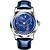 cheap Mechanical Watches-OLEVS 9923 Men&#039;s Watches Moon Phase Automatic Mechanical Watch for Man Blue Leather Luxury Dress Waterproof Luminous Wristwatch
