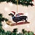 billige Trætilbehør-hund juletræ ornamenter xmas 2d akryl dekoration træ vedhæng sjov 2d akryl vedhæng r juleindretning til hjemmet ferie fest sjove ornamenter