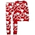 preiswerte 3D-Pyjama für Mädchen-Mädchen 3D Herz Schlafanzug Set Langarm 3D-Druck Herbst Winter Aktiv Modisch Kuschelig Polyester kinderkleidung 3-12 Jahre Rundhalsausschnitt Heim Normal Innen Regular Fit