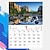 cheap Event &amp; Party Supplies-2024 Landscape Picture Hanging Wall Calendar Monthly Different Scenery Photo 2024 Calendar